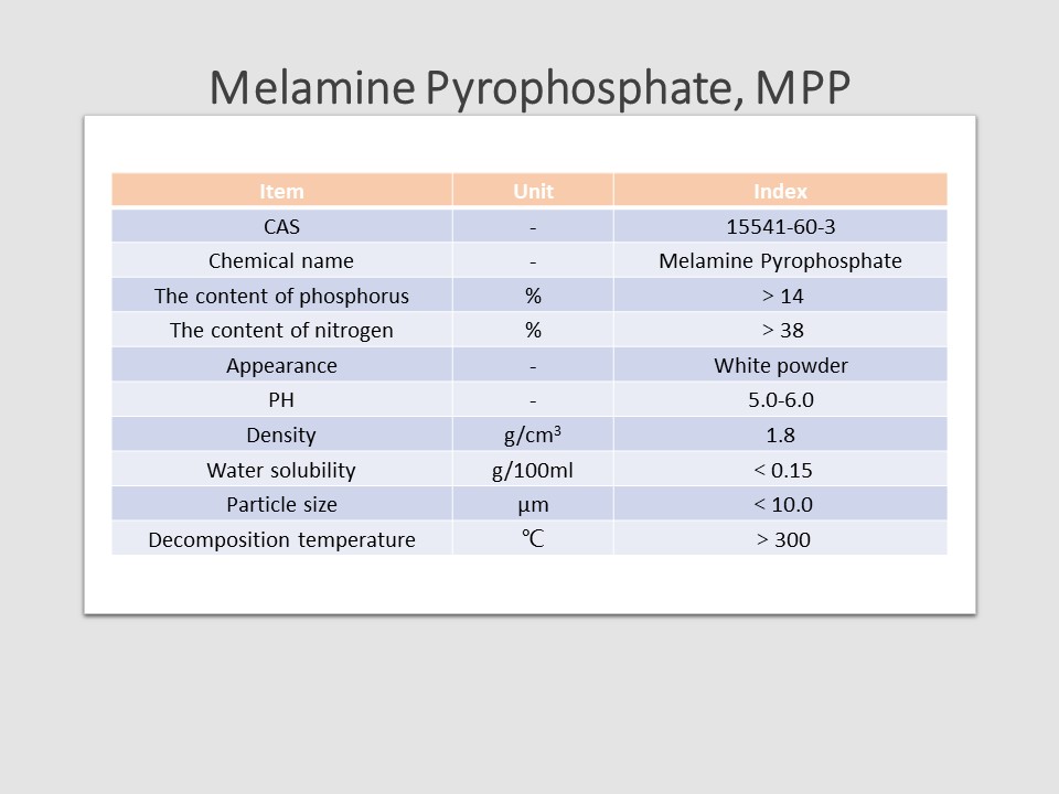 Меламин пирофосфат, MPP