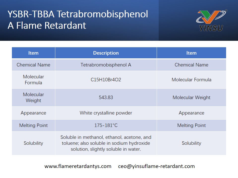 YSBR-TBBA Тетрабромбисфенол А огнезащитный состав